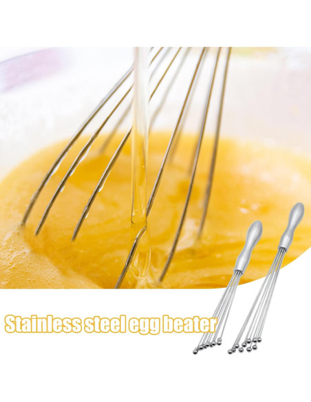 Batidores de Huevo Hitefu 2PCS Acero Inoxidable 25,4 y 30,5 cm