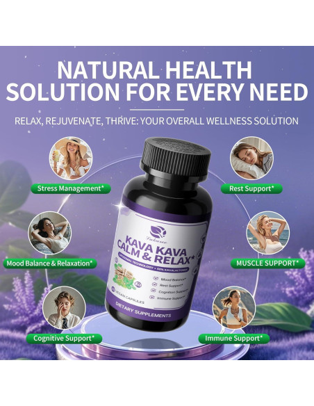 Suplemento Kava Kava Lukaree 60 Cápsulas Liposomales 200mg