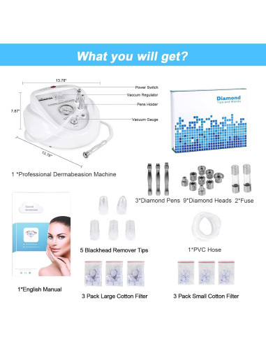 Máquina de Microdermoabrasión Diamante AIMENGXI 2 en 1