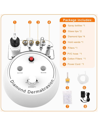 Máquina de Microdermoabrasión Mcwdoit 3 en 1 Facial Exfoliación