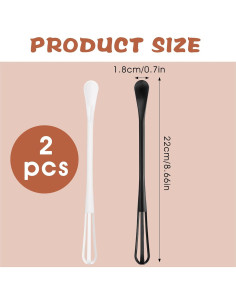 Batidor Mini Multifuncional Andibro 22cm 2 Pcs Negro/Blanco 2