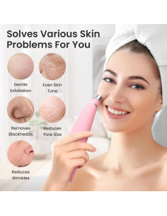 Máquina de Microdermoabrasión UNOISETION Rosa Inalámbrica 2