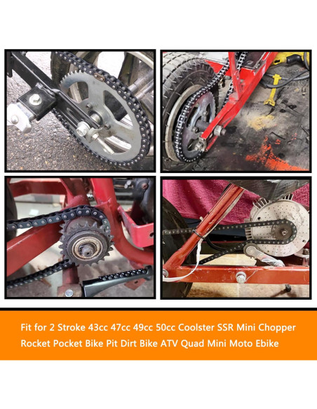 Cadena de transmisión T8F 134 eslabones para Mini Moto