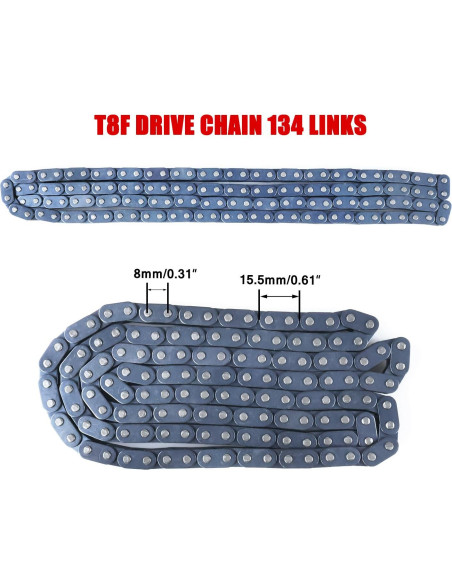 Cadena de transmisión T8F 134 eslabones para Mini Moto