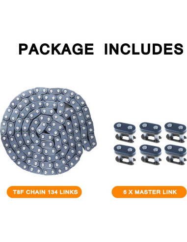 Cadena de transmisión T8F 134 eslabones para Mini Moto