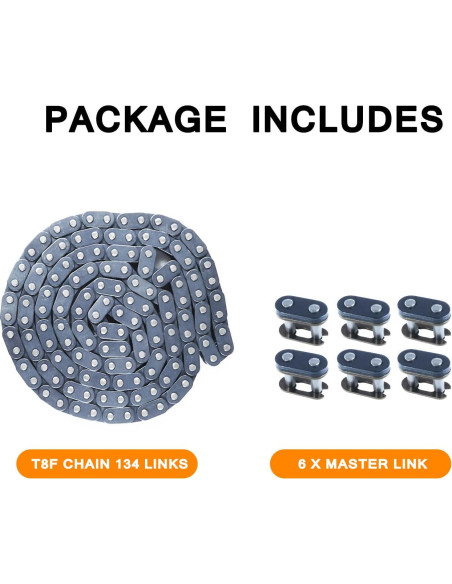 Cadena de transmisión T8F 134 eslabones para Mini Moto