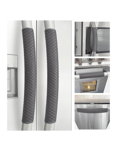 Cubiertas de Manijas de Refrigerador Luludamier 5 PCS Negro