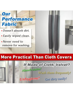 Cubiertas de Manijas de Refrigerador Luludamier 5 PCS Negro 2