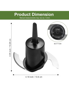 Cuchilla de Corte Doufuhua DLC-2ACBN para Cuisinart Mini Prep Plus 2