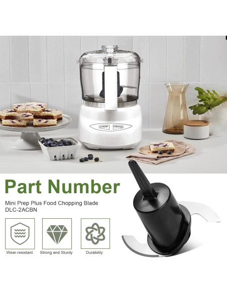 Cuchilla de Corte Doufuhua DLC-2ACBN para Cuisinart Mini Prep Plus
