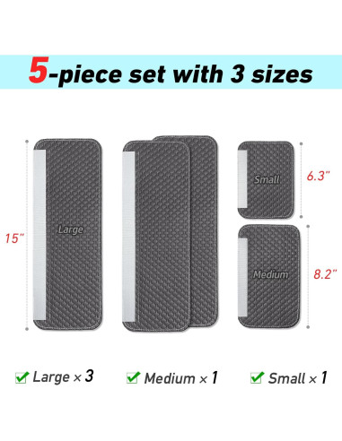 Cubiertas de Manijas de Refrigerador Luludamier 5 PCS Negro