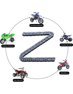 Cadena de Transmisión KAMIER T8F 116 Enlaces 2-Tiempos 2