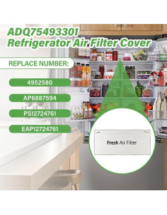 Cubierta Filtro Aire Refrigerador LG ADQ75493301 19.8x9.9cm 2