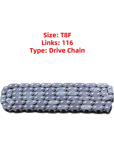 Cadena de Transmisión KAMIER T8F 116 Enlaces 2-Tiempos