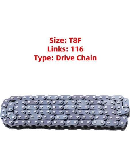 Cadena de Transmisión KAMIER T8F 116 Enlaces 2-Tiempos
