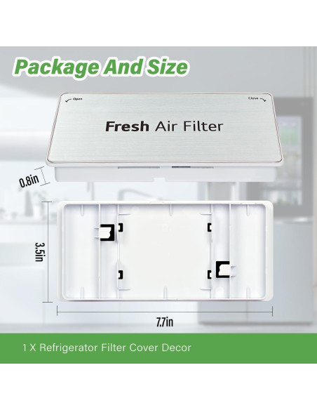 Cubierta Filtro Aire Refrigerador LG ADQ75493301 19.8x9.9cm