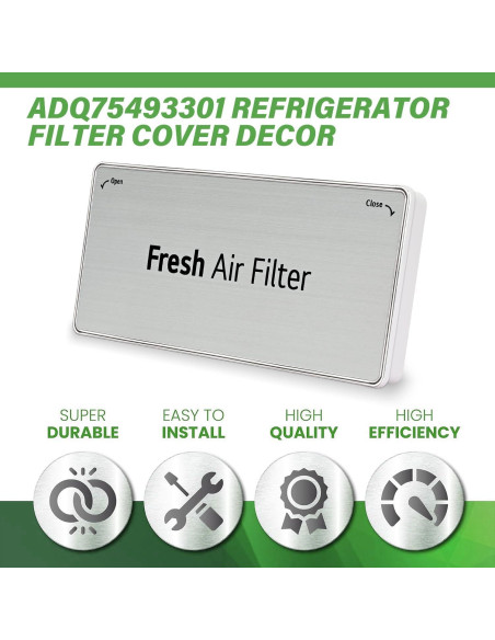 Cubierta Filtro Aire Refrigerador LG ADQ75493301 19.8x9.9cm