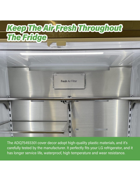 Cubierta Filtro Aire Refrigerador LG ADQ75493301 19.8x9.9cm