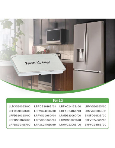 Cubierta Filtro Aire Refrigerador LG ADQ75493301 19.8x9.9cm