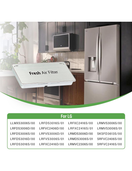 Cubierta Filtro Aire Refrigerador LG ADQ75493301 19.8x9.9cm