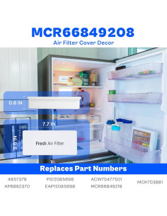 Cubierta Filtro de Aire TOMOON MCR66849208 para Refrigeradores LG 2