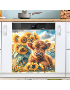 Cubierta Magnética Exnundod 58x66 cm Vaca para Lavavajillas 2