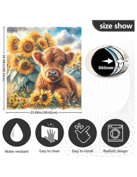 Cubierta Magnética Exnundod 58x66 cm Vaca para Lavavajillas