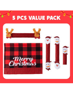 Fundas de Mango de Refrigerador Navidad JOYIN 5 Piezas 2