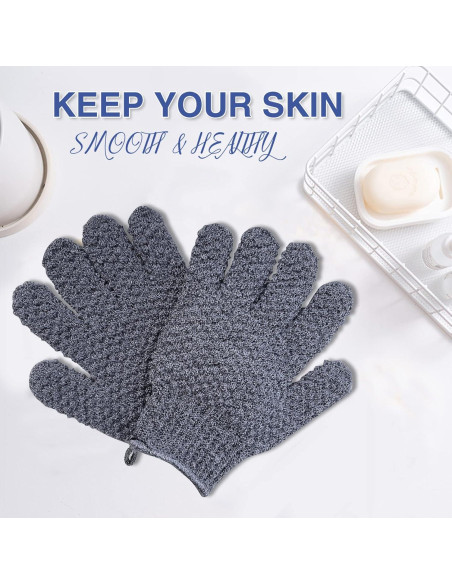 Guantes Exfoliantes Yiclick - Exfoliador Corporal 4 Piezas Guantes Exfoliantes Yiclick - Exfoliador Corporal 4 Piezas