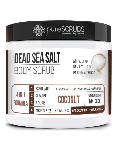Exfoliante Corporal Coco 16oz pureSCRUBS con Accesorios