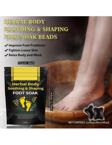 25 Perlas de Remojo para Pies Desintoxicantes BEFIVECOK