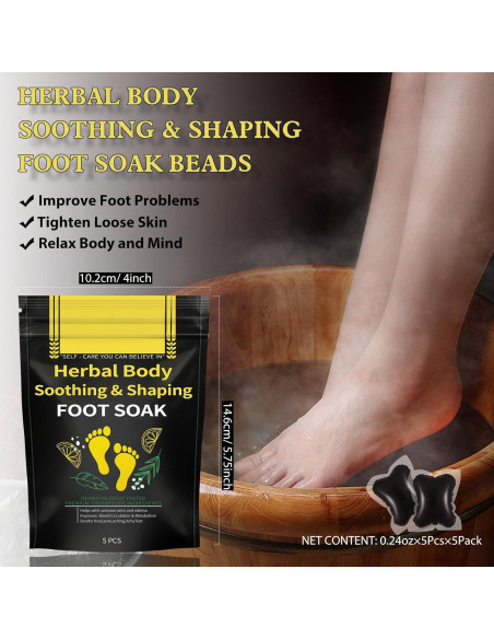25 Perlas de Remojo para Pies Desintoxicantes BEFIVECOK 25 Perlas de Remojo para Pies Desintoxicantes BEFIVECOK
