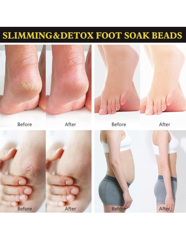25 Perlas de Remojo para Pies Desintoxicantes BEFIVECOK