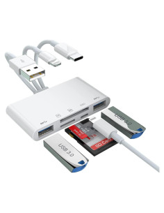 Lector de Tarjetas 5 en 1 Esbeecables para iPhone y Android