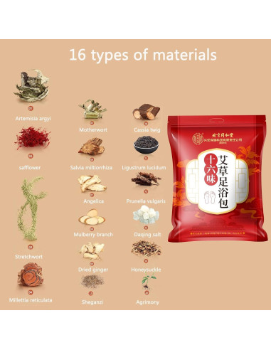 30 Paquetes Baño de Pies Detox SKVSKV 900g Jengibre y Hierbas