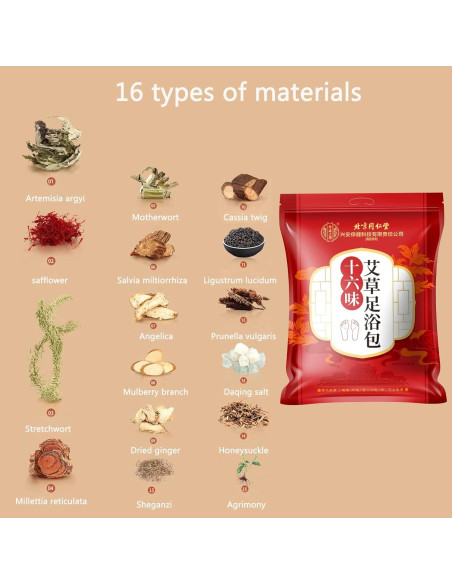 30 Paquetes Baño de Pies Detox SKVSKV 900g Jengibre y Hierbas