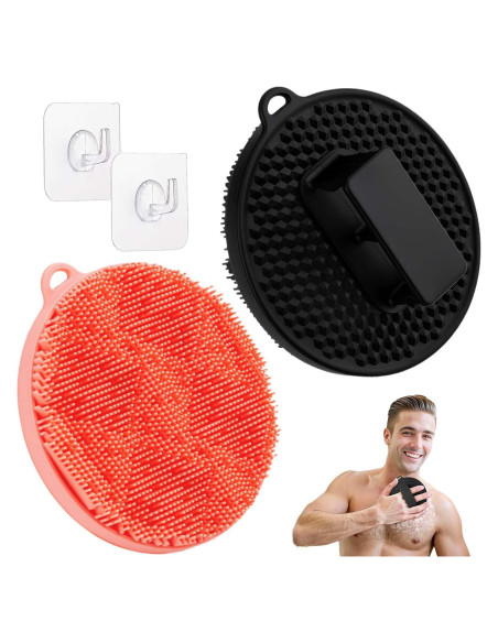 Esponja de Cuerpo de Silicona GEENOA 2PCS Antideslizante