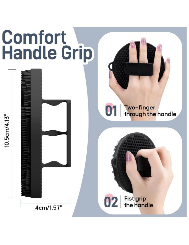 Esponja de Cuerpo de Silicona GEENOA 2PCS Antideslizante