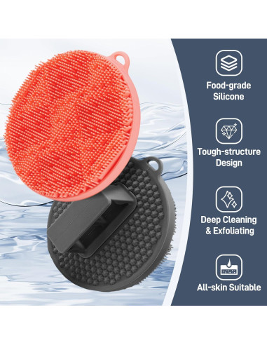 Esponja de Cuerpo de Silicona GEENOA 2PCS Antideslizante