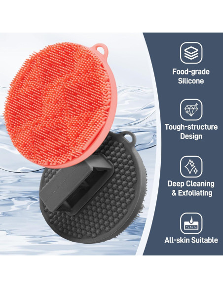 Esponja de Cuerpo de Silicona GEENOA 2PCS Antideslizante