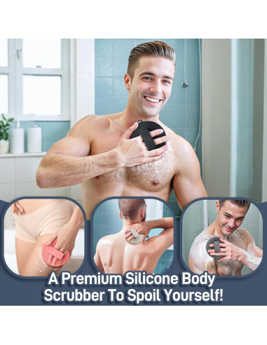 Esponja de Cuerpo de Silicona GEENOA 2PCS Antideslizante