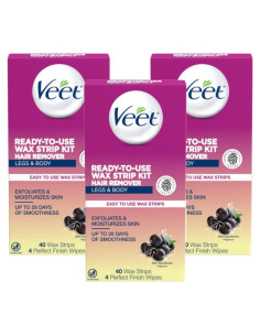 Ceras Frías Veet para Piernas y Cuerpo 40 unidades