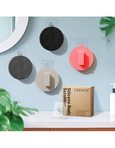 Esponja de Cuerpo de Silicona GEENOA 2PCS Antideslizante