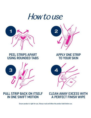 Ceras Frías Veet para Piernas y Cuerpo 40 unidades