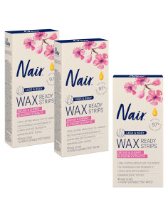 Cera Depilatoria Nair Listones para Piernas y Cuerpo - 120 Unidades