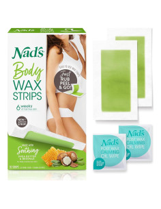 Cintas de Cera Corporal Nad's 20 Cintas + 4 Toallitas Aceite