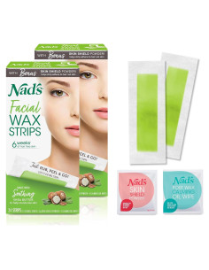 Cintas de Cera Facial Nad's Hipoalergénicas 48 Unidades