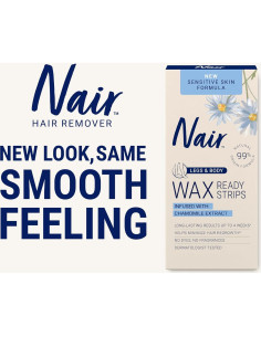 Cera Depilatoria Nair Sensible 40 Listones para Piernas y Cuerpo 2
