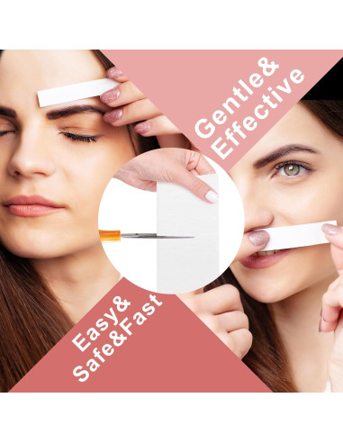 Tiras de Cera No Tejidas EWVVSS 600 Piezas para Depilación