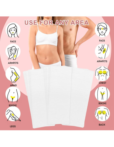 Tiras de Cera No Tejidas EWVVSS 600 Piezas para Depilación